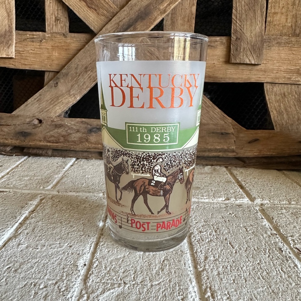 1985 Kentucky Derby glass